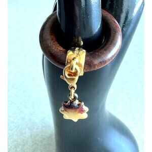 Hermes Vintage Limited Edition Star Comet Brown Wood Scarf Ring